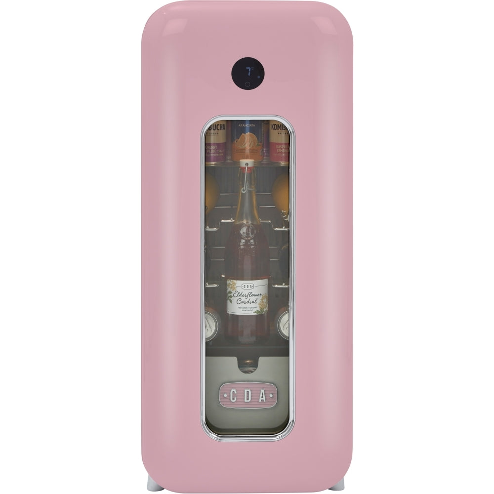 CDA Nancy Tea Rose Retro Wine Cooler, Pink, G Rated - CDA product image 9 at Appliances Arena