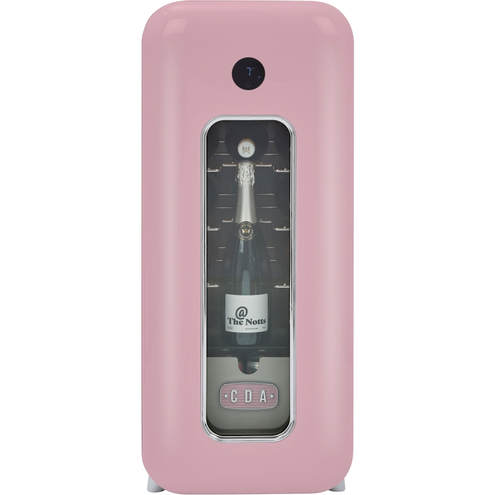 CDA Nancy Tea Rose Retro Wine Cooler, Pink, G Rated - CDA product image 10 at Appliances Arena