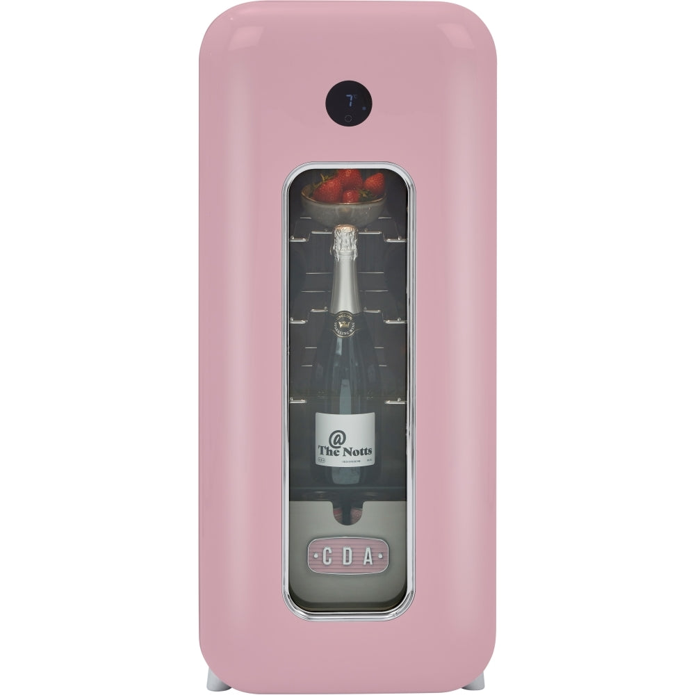 CDA Nancy Tea Rose Retro Wine Cooler, Pink, G Rated - CDA product image 11 at Appliances Arena