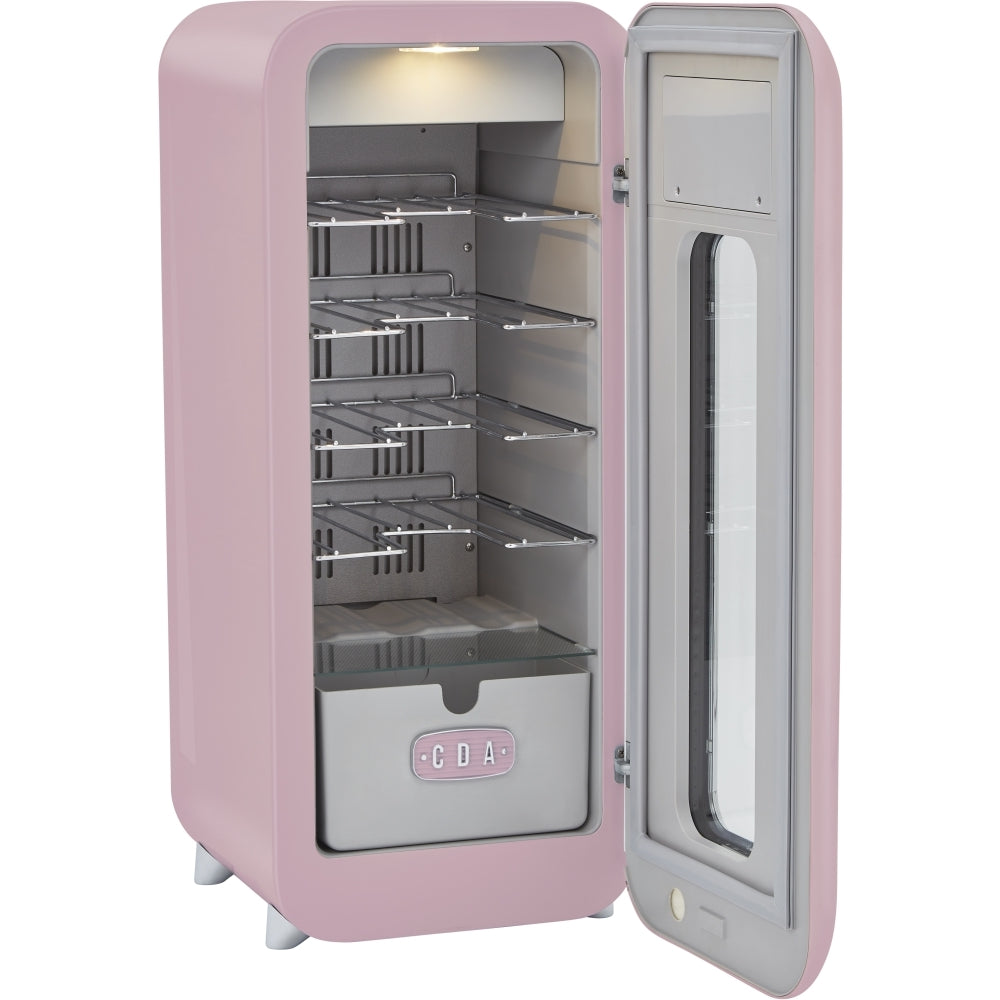 CDA Nancy Tea Rose Retro Wine Cooler, Pink, G Rated - CDA product image 12 at Appliances Arena