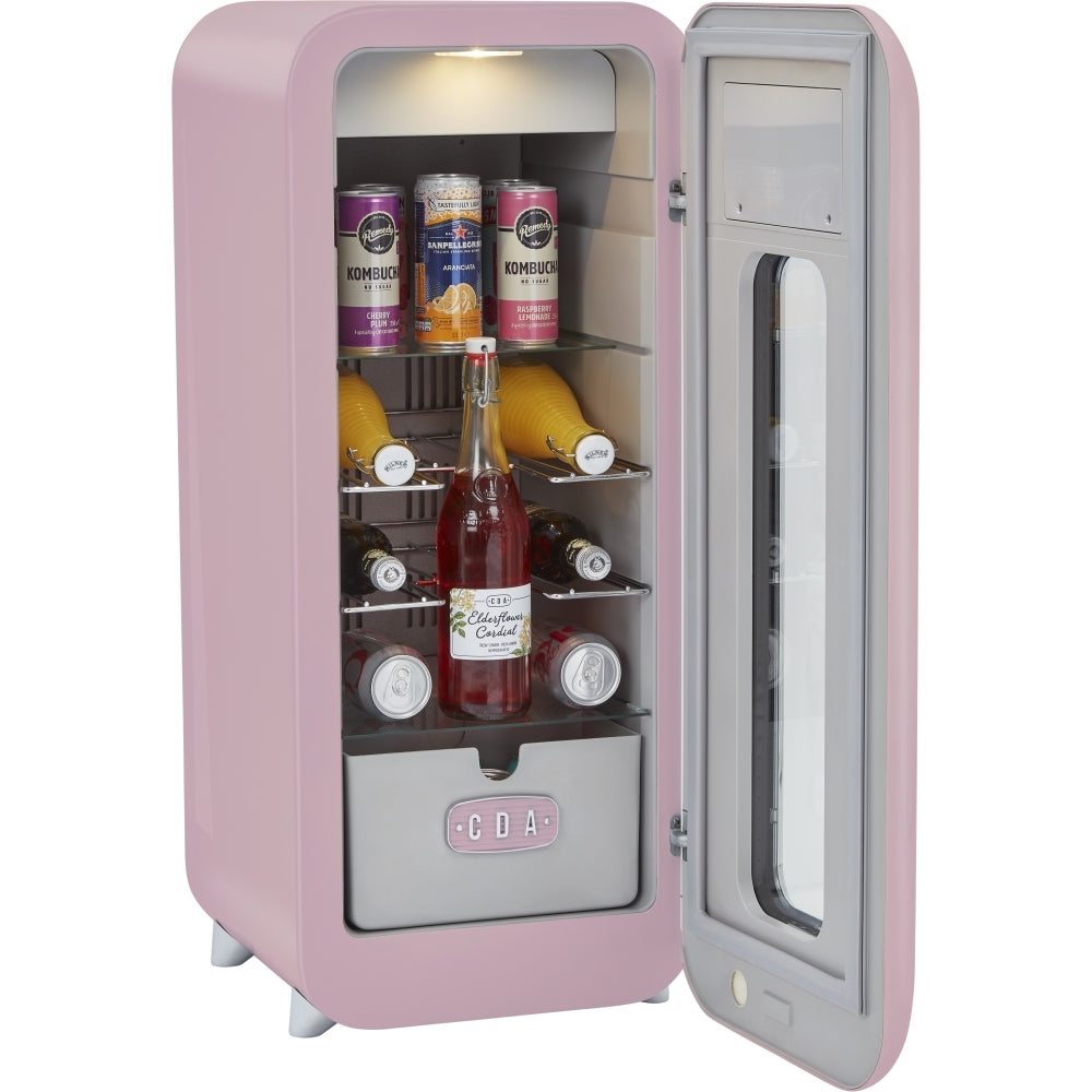 CDA Nancy Tea Rose Retro Wine Cooler, Pink, G Rated - CDA product image 15 at Appliances Arena