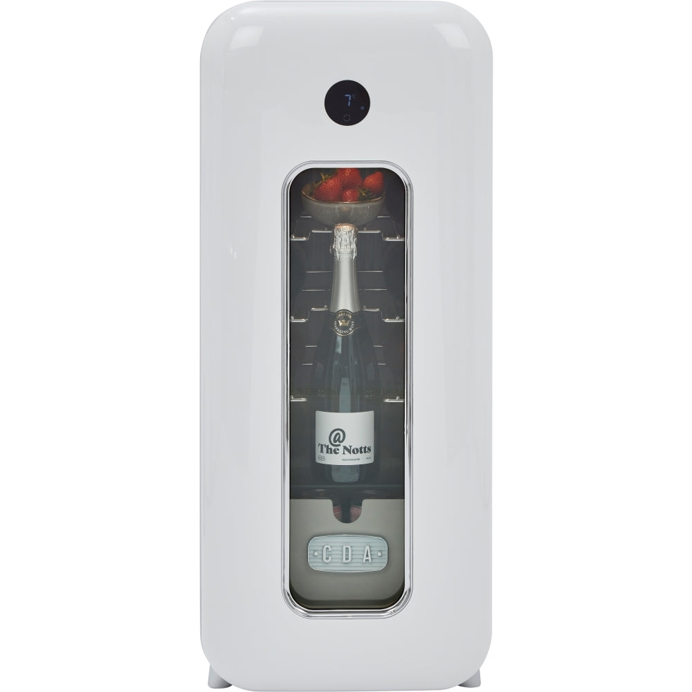 CDA Nancy Cotton Retro Wine Cooler, White, G Rated - CDA product image 2 at Appliances Arena