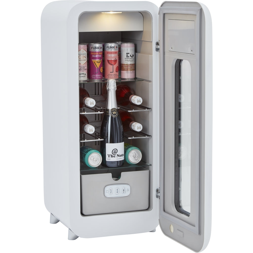 CDA Nancy Cotton Retro Wine Cooler, White, G Rated - CDA product image 14 at Appliances Arena