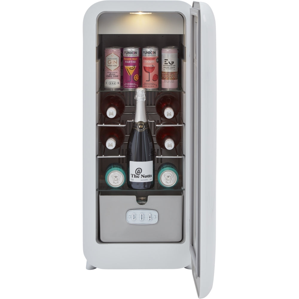 CDA Nancy Cotton Retro Wine Cooler, White, G Rated - CDA product image 15 at Appliances Arena
