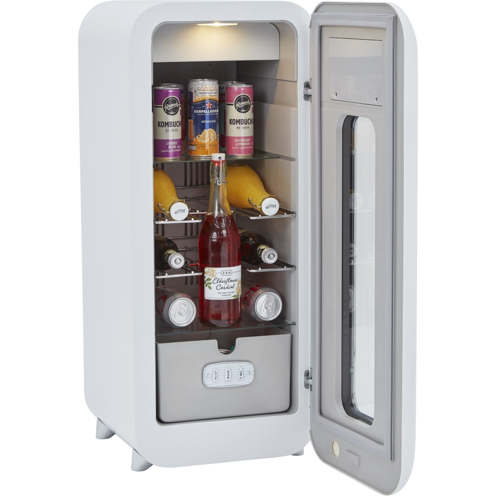 CDA Nancy Cotton Retro Wine Cooler, White, G Rated - CDA product image 16 at Appliances Arena