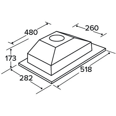 CDA CCA52BL Canopy Cooker Hood, Black, C Rated - CDA CCA52BL product image 1 at Appliances Arena