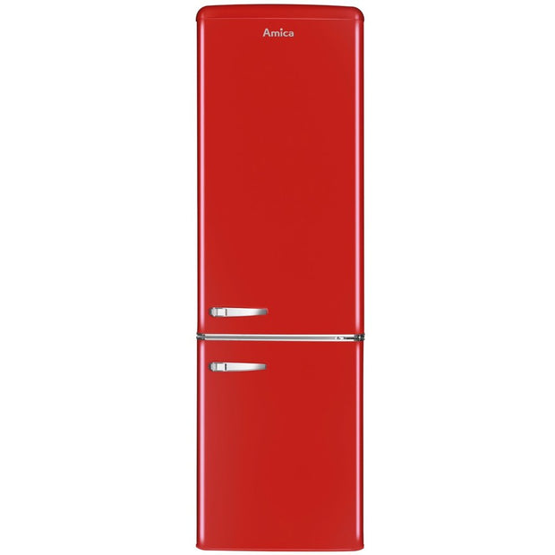 Amica FKR29653R Retro Static Fridge Freezer, 60/40, Red, E Rated - Amica FKR29653R product image 9 at Appliances Arena