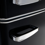 Amica FKR29653B Retro Static Fridge Freezer, 60/40, Black, E Rated - Amica FKR29653B product image 2 at Appliances Arena