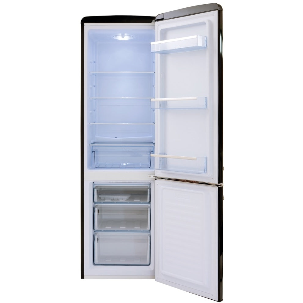 Amica FKR29653B Retro Static Fridge Freezer, 60/40, Black, E Rated - Amica FKR29653B product image 5 at Appliances Arena
