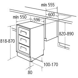 CDA FW284 Static Built-Under Freezer, Fixed Hinge, E Rated - CDA FW284 product image 1 at Appliances Arena