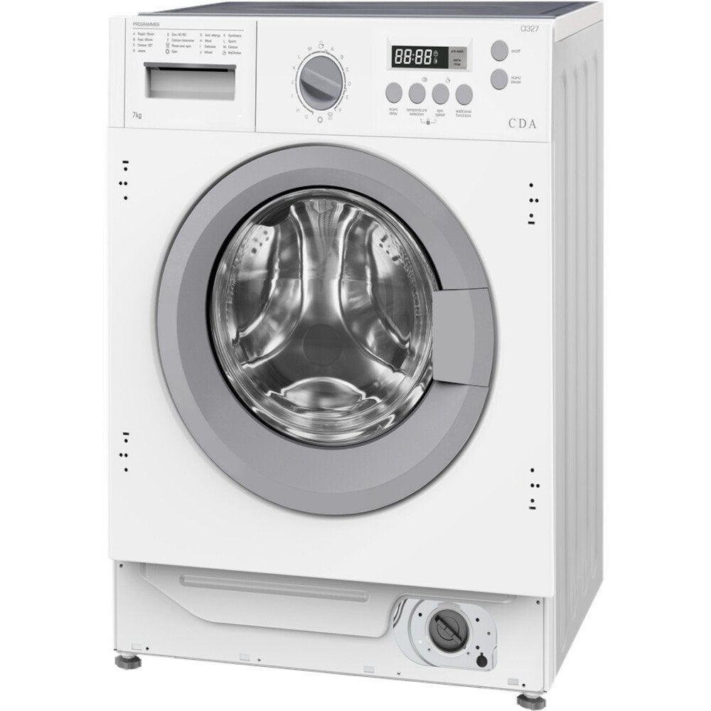 CDA CI327/1 Integrated Washing Machine, 7kg, 1400 Spin, White, A Rated - CDA CI327 product image 1 at Appliances Arena