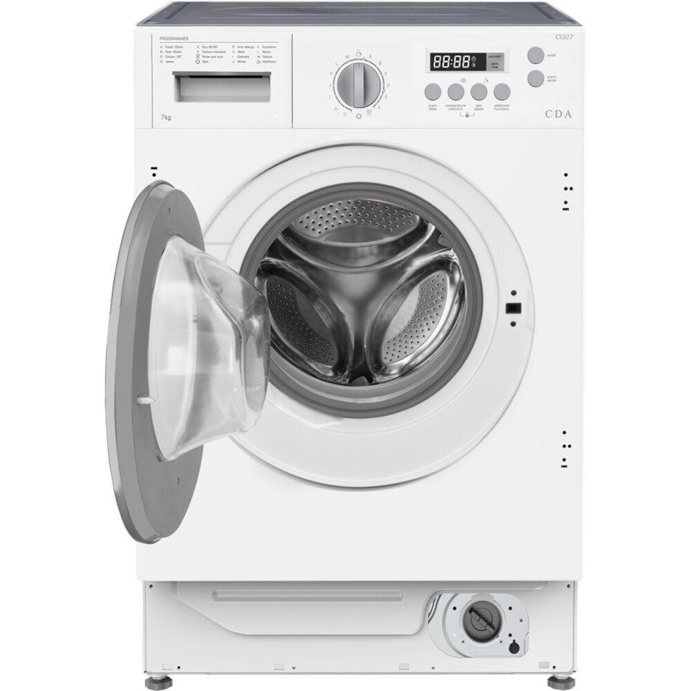 CDA CI327/1 Integrated Washing Machine, 7kg, 1400 Spin, White, A Rated - CDA CI327 product image 3 at Appliances Arena