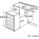 CDA FW284/2 Static Built-Under Freezer, Fixed Hinge, E Rated - CDA FW284 product image 2 at Appliances Arena