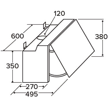 CDA EIN60FSI Integrated Cooker Hood, Silver, B Rated - CDA EIN60FSI product image 1 at Appliances Arena