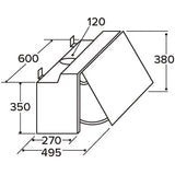 CDA EIN60FSI Integrated Cooker Hood, Silver, B Rated - CDA EIN60FSI product image 1 at Appliances Arena