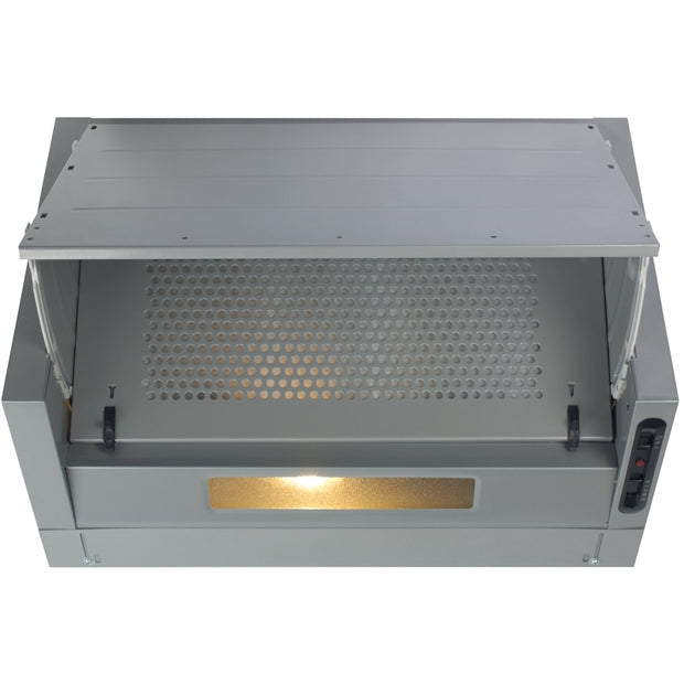 CDA EIN60FSI Integrated Cooker Hood, Silver, B Rated - CDA EIN60FSI product image 2 at Appliances Arena