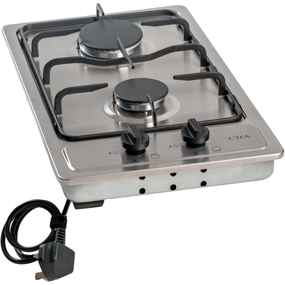 CDA SCGO30SS 30cm Domino Hob, Stainless Steel - CDA SCGO30SS product image 2 at Appliances Arena