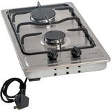 CDA SCGO30SS 30cm Domino Hob, Stainless Steel - CDA SCGO30SS product image 2 at Appliances Arena