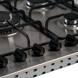 CDA SCGO70SS 68cm 5 Burner Gas Hob, Stainless Steel - CDA SCGO70SS product image 2 at Appliances Arena