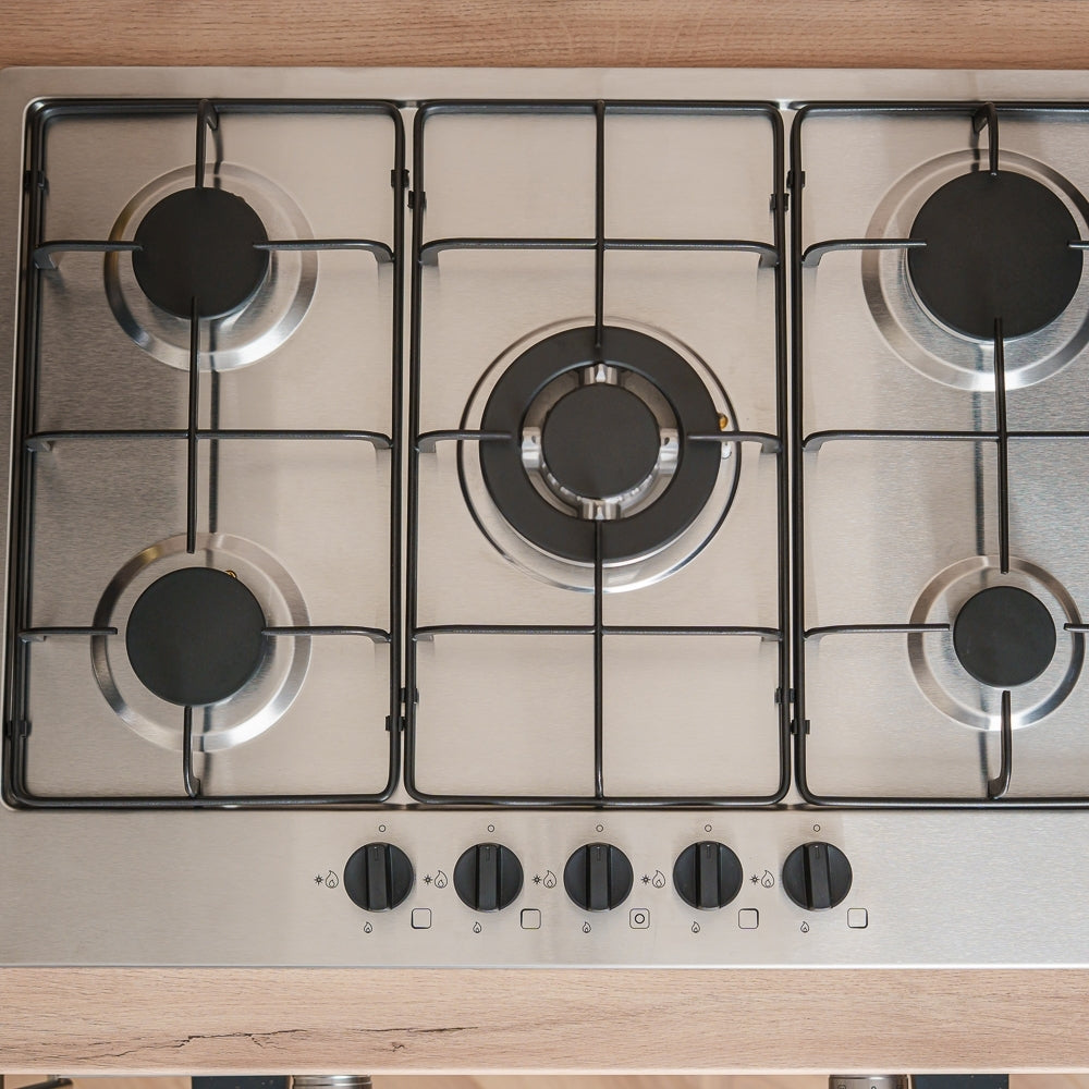 CDA SCGO70SS 68cm 5 Burner Gas Hob, Stainless Steel - CDA SCGO70SS product image 4 at Appliances Arena