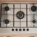 CDA SCGO70SS 68cm 5 Burner Gas Hob, Stainless Steel - CDA SCGO70SS product image 4 at Appliances Arena