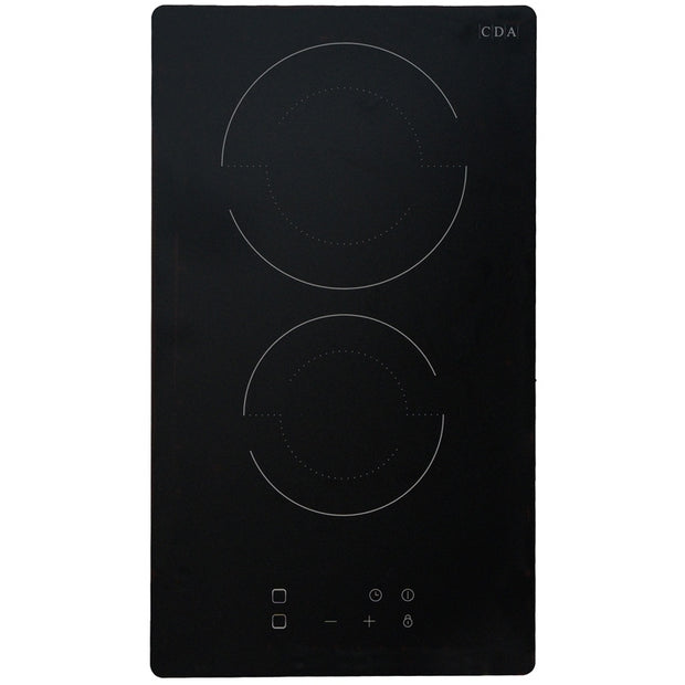 CDA SCC030FR 30cm Domino Hob, Black - CDA SCC030FR product image 2 at Appliances Arena