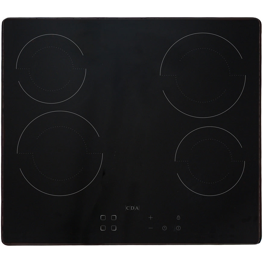 CDA SCC060FR 58cm Ceramic Hob, Black - CDA SCC060FR product image 2 at Appliances Arena
