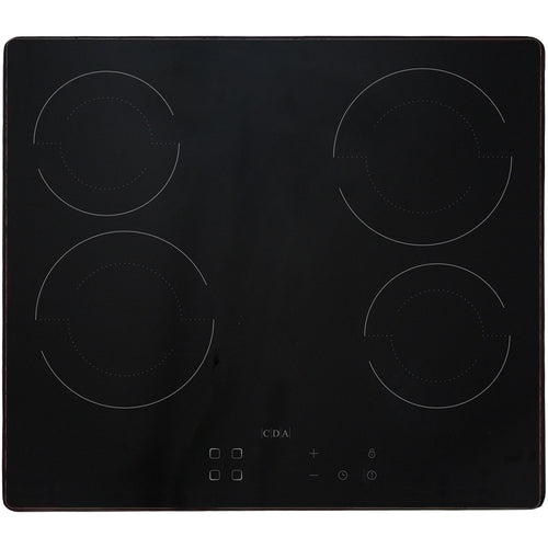 CDA SCC060FR 58cm Ceramic Hob, Black