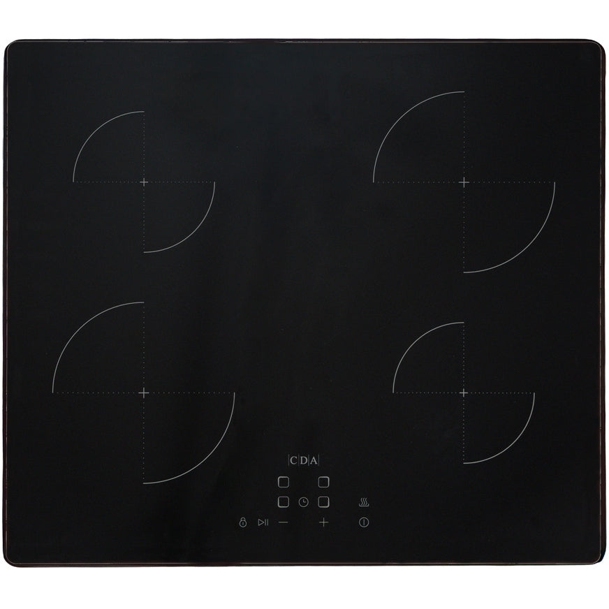 CDA SCN060FR 59cm Induction Hob, Black - CDA SCN060FR product image 4 at Appliances Arena