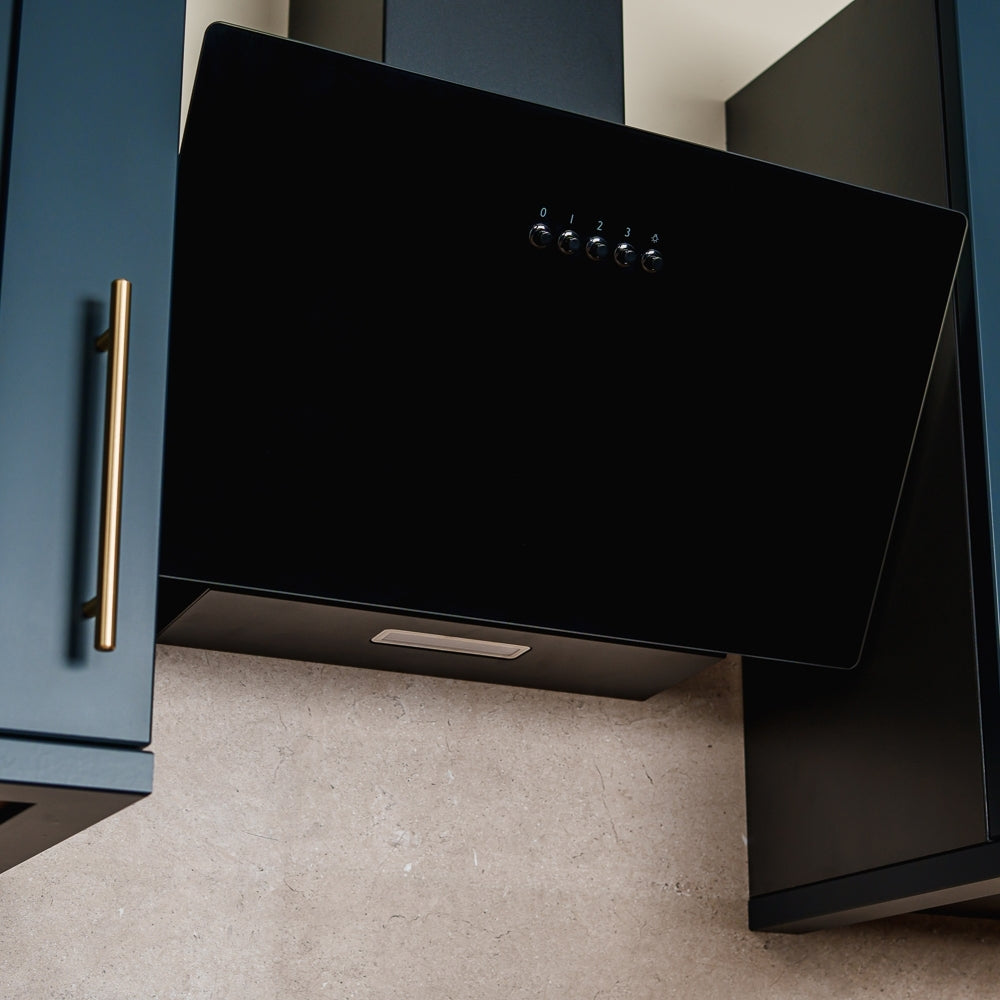 CDA SCAG60BL 60cm Chimney Cooker Hood, Black, A Rated - CDA SCAG60BL product image 2 at Appliances Arena