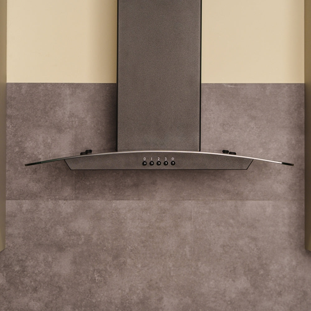 CDA SCCV60BL 60cm Chimney Cooker Hood, Black, A Rated - CDA SCCV60BL product image 1 at Appliances Arena