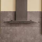 CDA SCCV60BL 60cm Chimney Cooker Hood, Black, A Rated - CDA SCCV60BL product image 1 at Appliances Arena