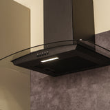 CDA SCCV60BL 60cm Chimney Cooker Hood, Black, A Rated - CDA SCCV60BL product image 2 at Appliances Arena