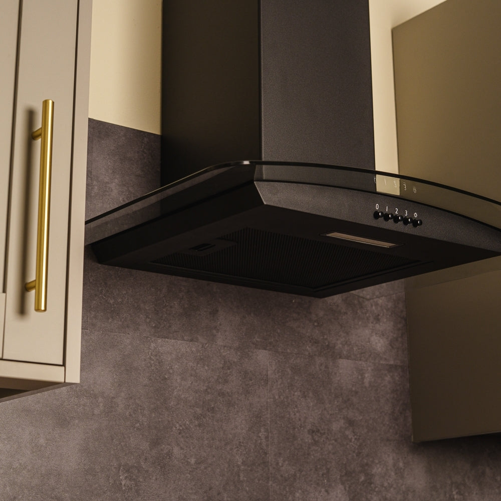 CDA SCCV60BL 60cm Chimney Cooker Hood, Black, A Rated - CDA SCCV60BL product image 4 at Appliances Arena