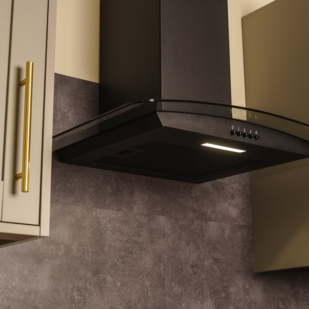 CDA SCCV60BL 60cm Chimney Cooker Hood, Black, A Rated - CDA SCCV60BL product image 5 at Appliances Arena