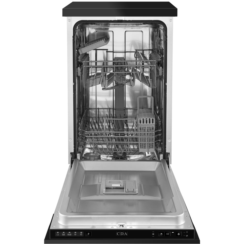 CDA SCD4509 Fully Integrated Slimline Dishwasher, 9 Place Settings, E Rated - CDA SCD4509 product image 2 at Appliances Arena