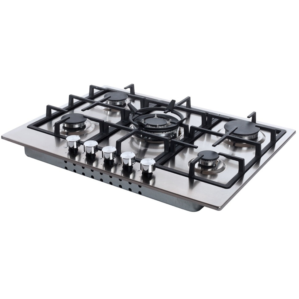 Amica AGH7100SS/0 68cm 5 Burner Gas Hob, Stainless Steel - Amica AGH7100SS product image 2 at Appliances Arena
