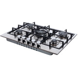 Amica AGH7100SS/0 68cm 5 Burner Gas Hob, Stainless Steel - Amica AGH7100SS product image 2 at Appliances Arena
