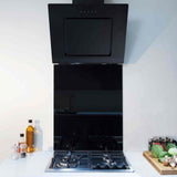 CDA EVA60BL 60cm Chimney Cooker Hood, Black, B Rated - CDA EVA60BL product image 2 at Appliances Arena