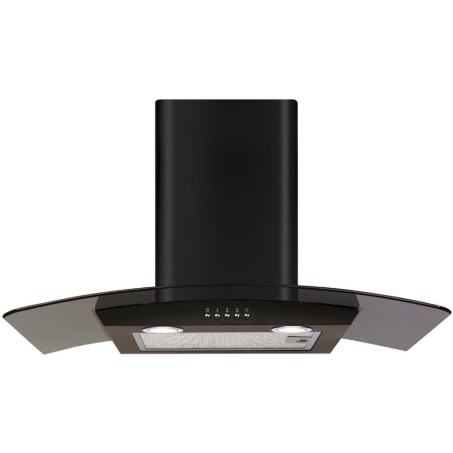 CDA ECP72BL 70cm Chimney Cooker Hood, Black, D Rated - CDA ECP72BL product image 1 at Appliances Arena