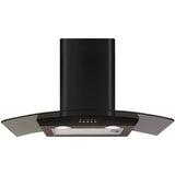 CDA ECP72BL 70cm Chimney Cooker Hood, Black, D Rated - CDA ECP72BL product image 1 at Appliances Arena