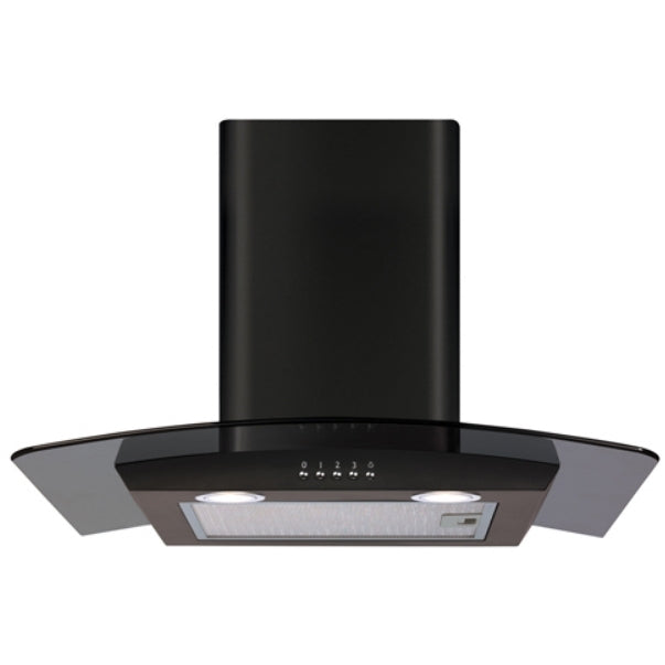 CDA ECP62BL 60cm Chimney Cooker Hood, Black, D Rated - CDA ECP62BL product image 1 at Appliances Arena