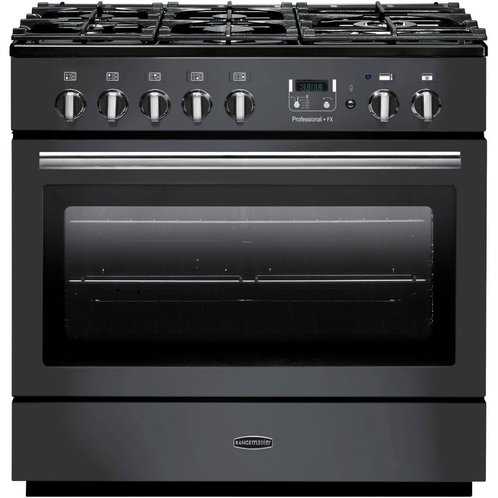 Rangemaster PROP90FXDFFSL/C Professional Plus FX Slate / Chrome 90cm Dual Fuel Range Cooker - product image 1