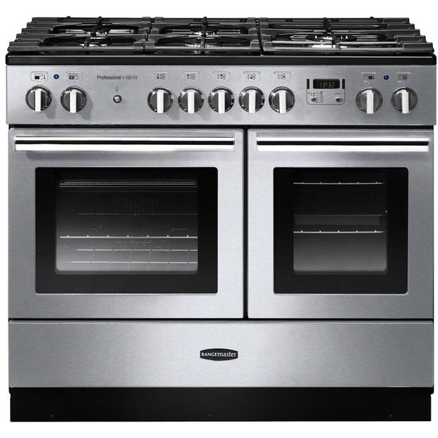 Rangemaster PROPL100FXDFFSS/C Professional Plus FX Stainless Steel / Chrome 100cm Dual Fuel Range Cooker - product image 1