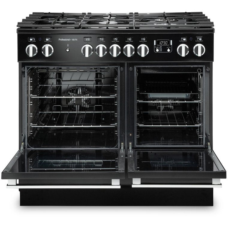Rangemaster PROPL100FXDFFSL/C Professional Plus FX Slate / Chrome 100cm Dual Fuel Range Cooker - product image 3