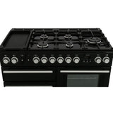 Rangemaster NEX110DFFCB/C Nexus Charcoal Black / Chrome 110cm Dual Fuel Range Cooker - product image 15