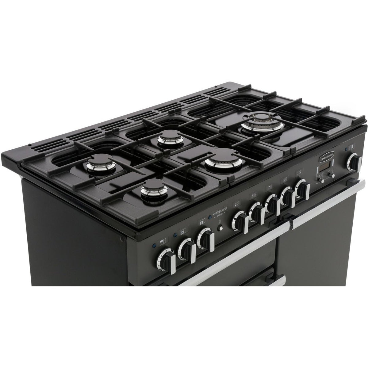 Rangemaster PDL100DFFCB/C Professional Deluxe Charcoal Black / Chrome 100cm Dual Fuel Range Cooker - product image 11