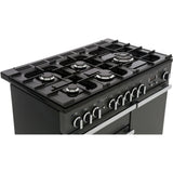 Rangemaster PDL100DFFCB/C Professional Deluxe Charcoal Black / Chrome 100cm Dual Fuel Range Cooker - product image 11