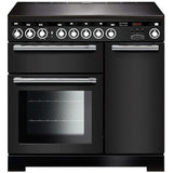 Rangemaster EDL90EICB/C Encore Deluxe Charcoal Black / Chrome 90cm Induction Range Cooker - product image 1