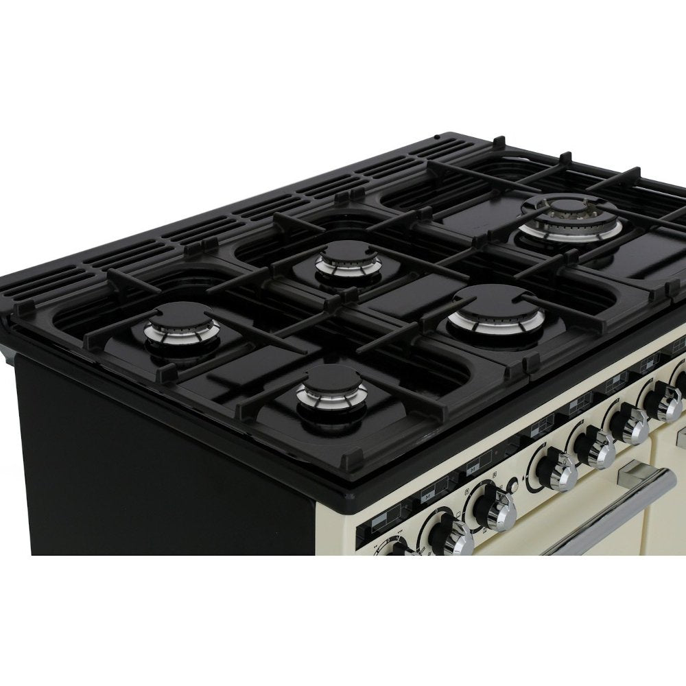 Rangemaster EDL90DFFCB/C Encore Deluxe Charcoal Black / Chrome 90cm Dual Fuel Range Cooker - product image 11
